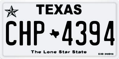 TX license plate CHP4394