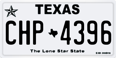 TX license plate CHP4396