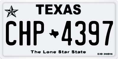 TX license plate CHP4397