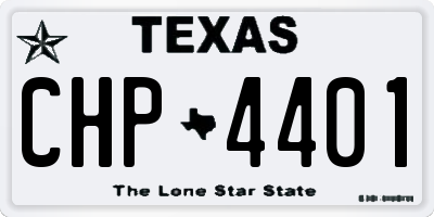 TX license plate CHP4401