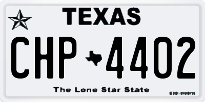 TX license plate CHP4402