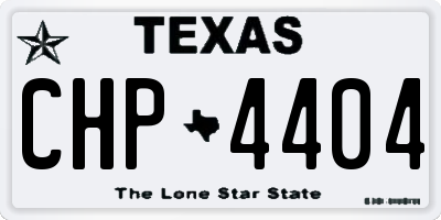 TX license plate CHP4404