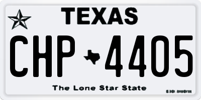 TX license plate CHP4405