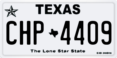 TX license plate CHP4409