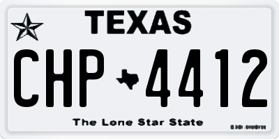TX license plate CHP4412