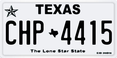 TX license plate CHP4415