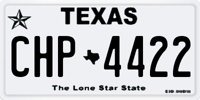 TX license plate CHP4422