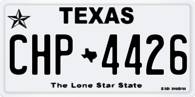 TX license plate CHP4426