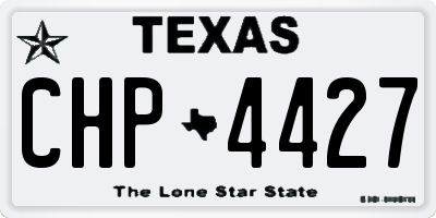TX license plate CHP4427