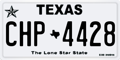 TX license plate CHP4428