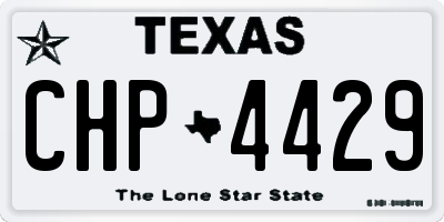 TX license plate CHP4429