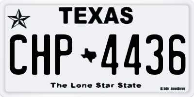 TX license plate CHP4436