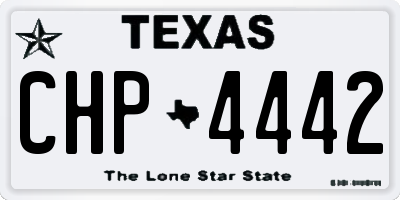 TX license plate CHP4442