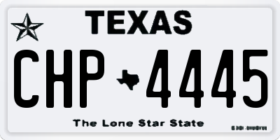 TX license plate CHP4445