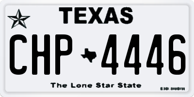 TX license plate CHP4446