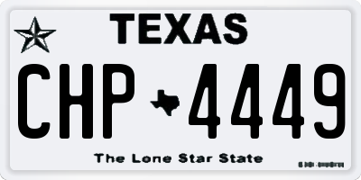 TX license plate CHP4449