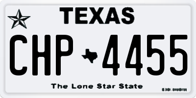 TX license plate CHP4455
