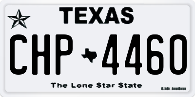 TX license plate CHP4460