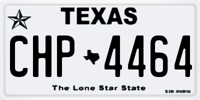 TX license plate CHP4464