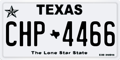 TX license plate CHP4466