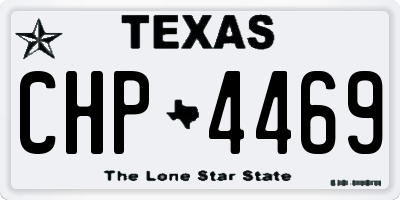 TX license plate CHP4469