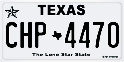 TX license plate CHP4470