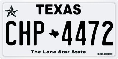TX license plate CHP4472