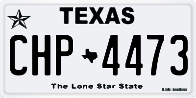 TX license plate CHP4473
