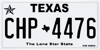 TX license plate CHP4476