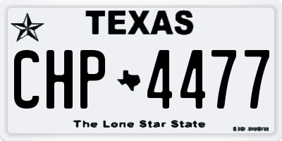 TX license plate CHP4477