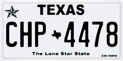 TX license plate CHP4478
