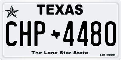 TX license plate CHP4480