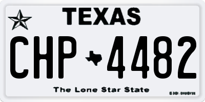 TX license plate CHP4482