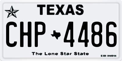 TX license plate CHP4486