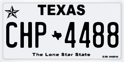 TX license plate CHP4488