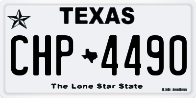 TX license plate CHP4490