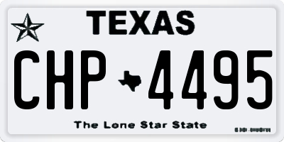 TX license plate CHP4495