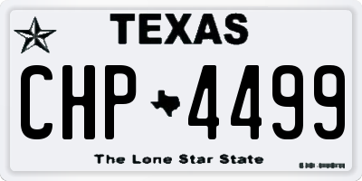 TX license plate CHP4499