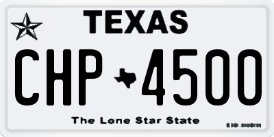 TX license plate CHP4500
