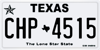 TX license plate CHP4515