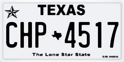 TX license plate CHP4517