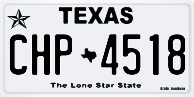TX license plate CHP4518