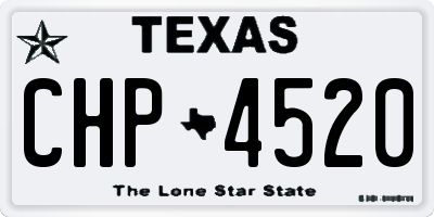 TX license plate CHP4520