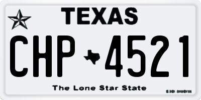 TX license plate CHP4521