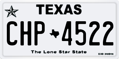 TX license plate CHP4522