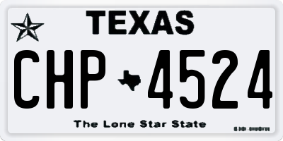 TX license plate CHP4524