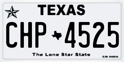 TX license plate CHP4525