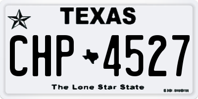 TX license plate CHP4527