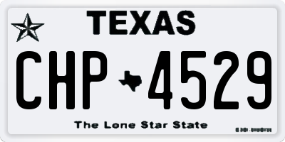 TX license plate CHP4529