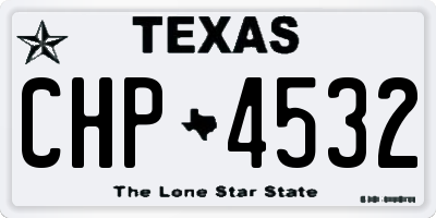 TX license plate CHP4532